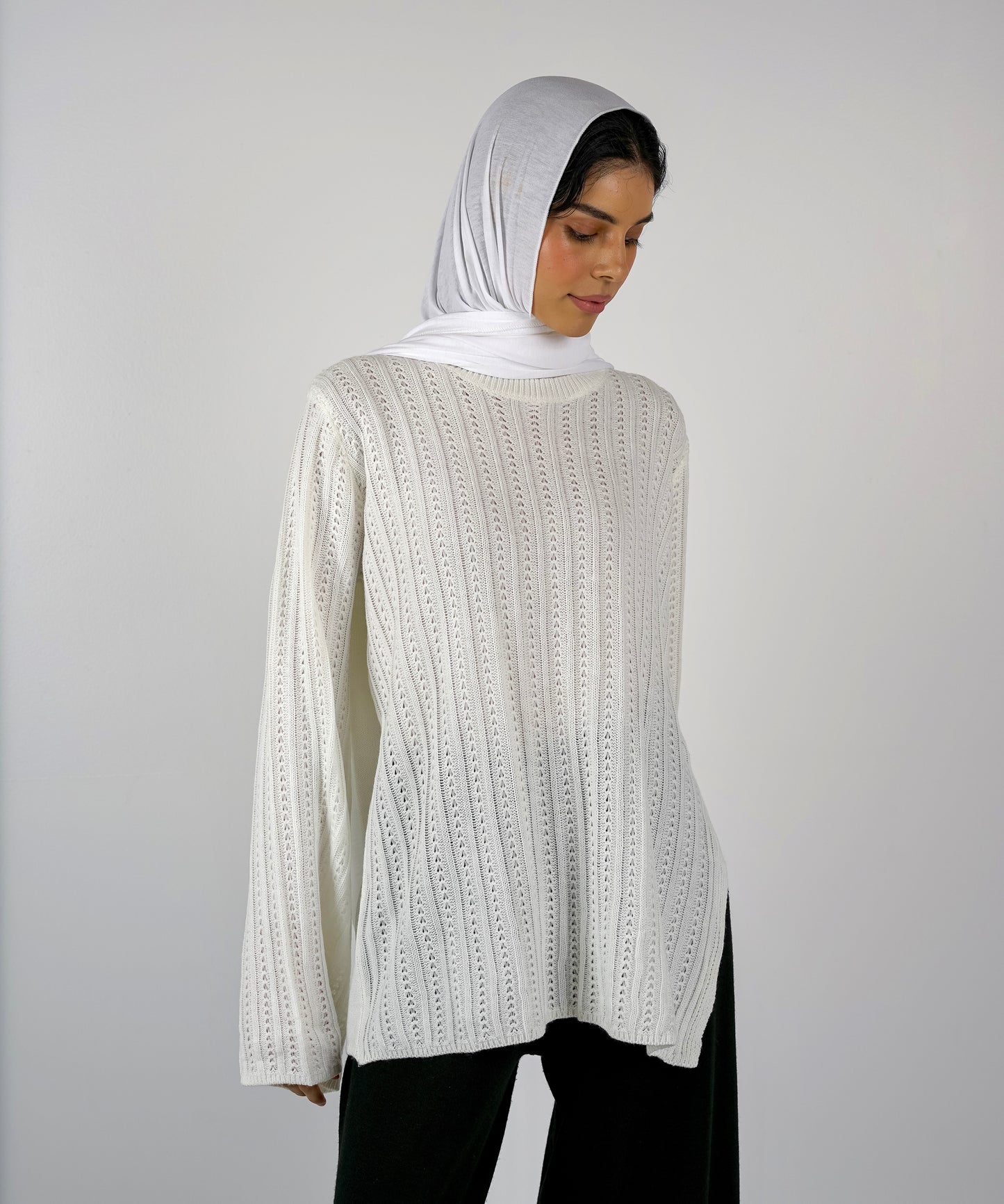 CROTCHET KNIT TOP
