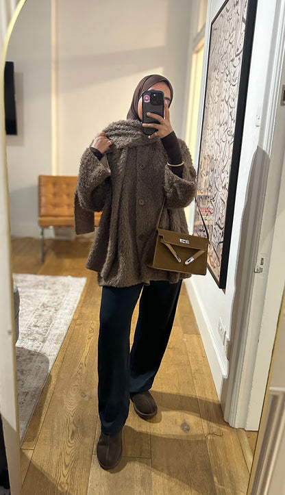 FURRY JACKET & SCARF SET